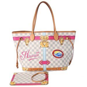 Louis Vuitton Neverfull MM Summer Trunk Hawaii Tote Bag N41734 Damier Azur